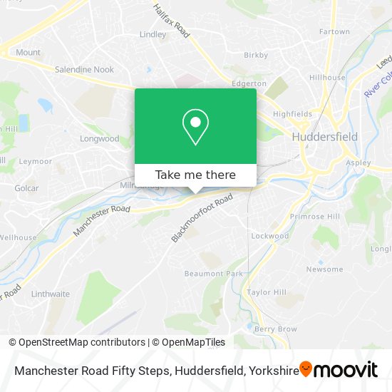 Manchester Road Fifty Steps, Huddersfield map