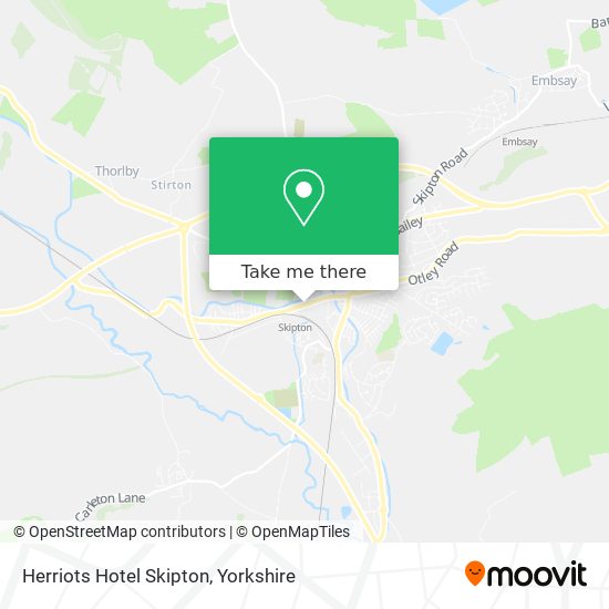 Herriots Hotel Skipton map