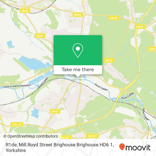 R1de, Mill Royd Street Brighouse Brighouse HD6 1 map