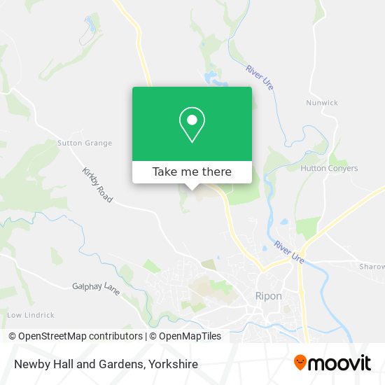 Newby Hall and Gardens map