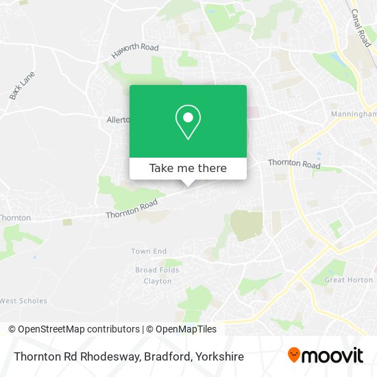 Thornton Rd Rhodesway, Bradford map