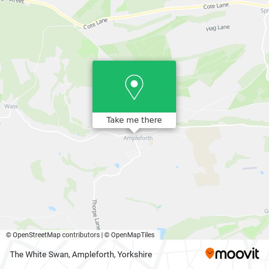 The White Swan, Ampleforth map