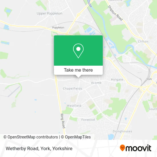 Wetherby Road, York map