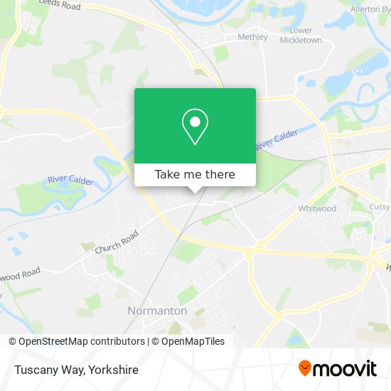 Tuscany Way map