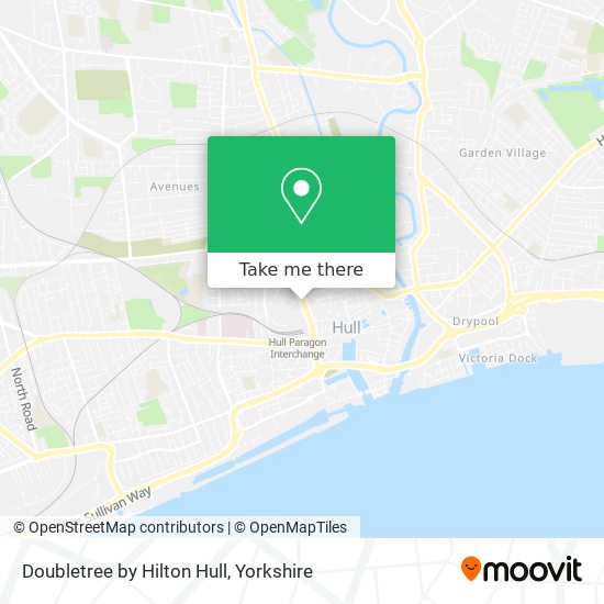 Doubletree by Hilton Hull map