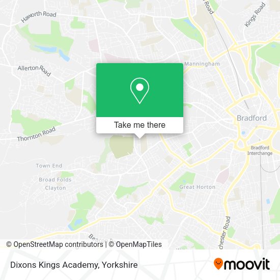 How to get to Dixons Kings Academy in Bradford by bus or train?