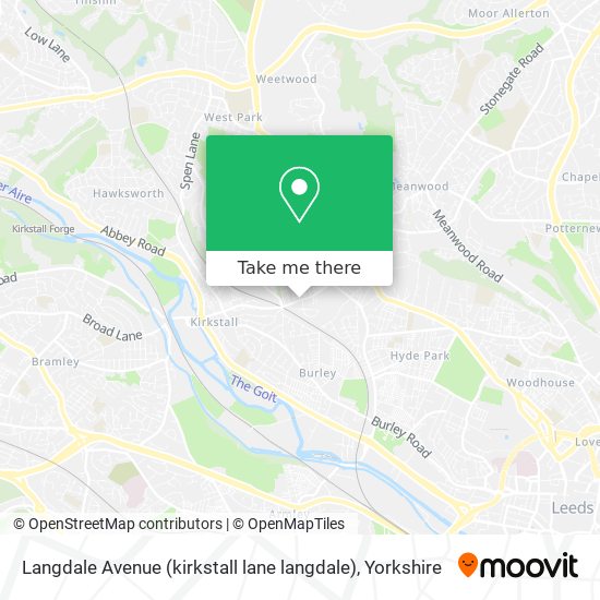 Langdale Avenue (kirkstall lane langdale) map