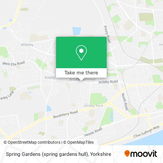 Spring Gardens (spring gardens hull) map