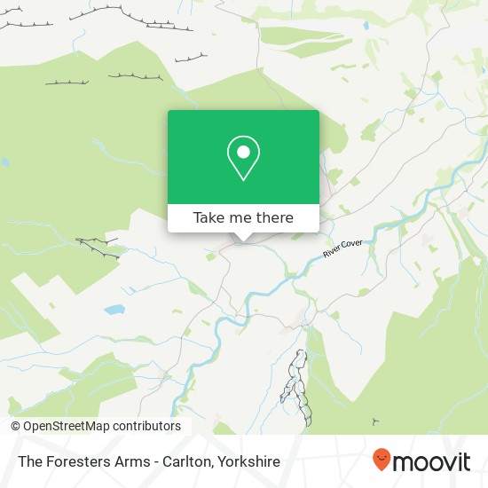 The Foresters Arms - Carlton, Melmerby Leyburn map