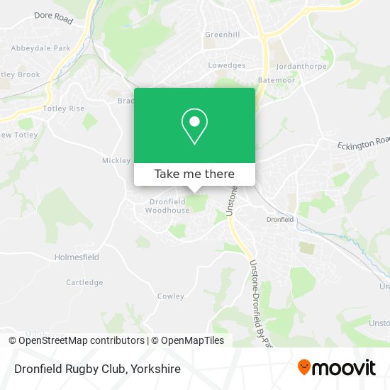 Dronfield Rugby Club map