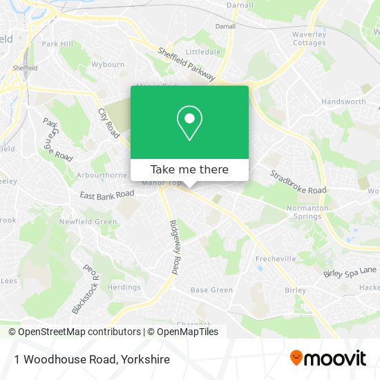 1 Woodhouse Road map