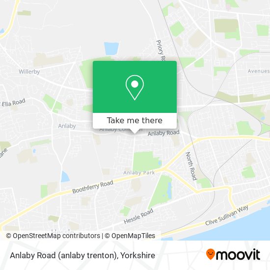 Anlaby Road (anlaby trenton) map