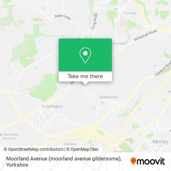 Moorland Avenue (moorland avenue gildersome) map