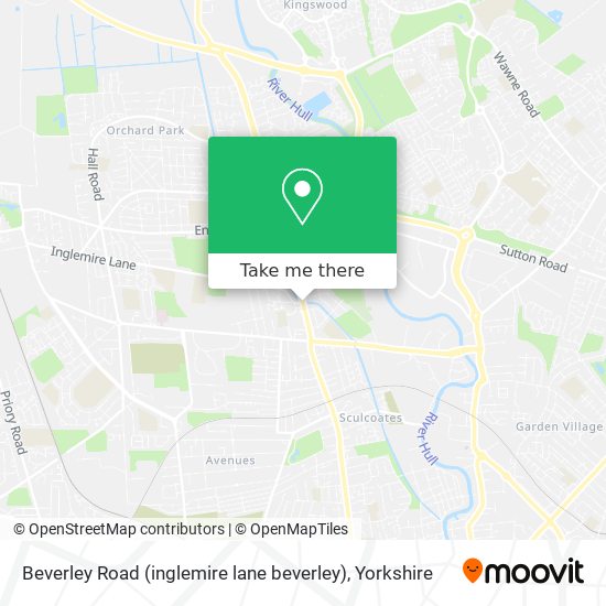 Beverley Road (inglemire lane beverley) map