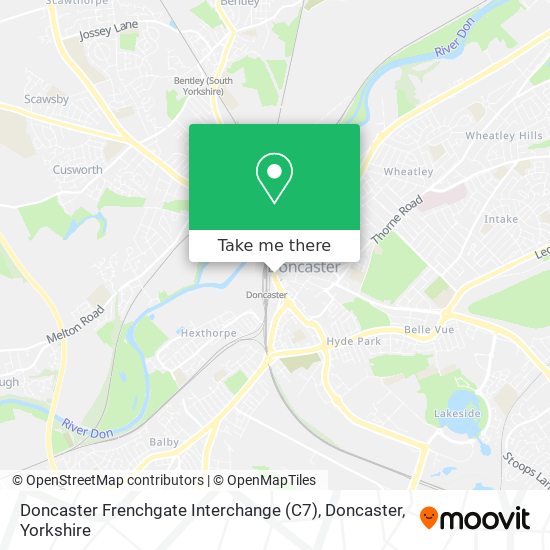 Doncaster Frenchgate Interchange (C7), Doncaster map