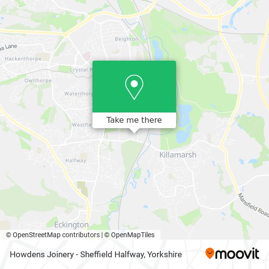 Howdens Joinery - Sheffield Halfway map
