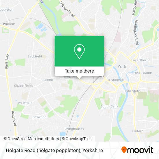 Holgate Road (holgate poppleton) map