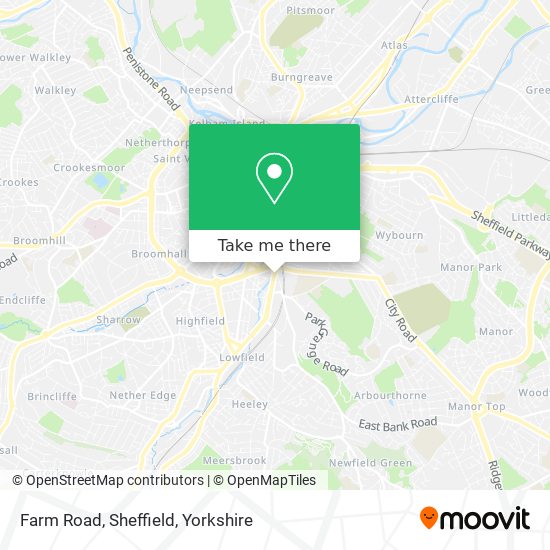 Farm Road, Sheffield map