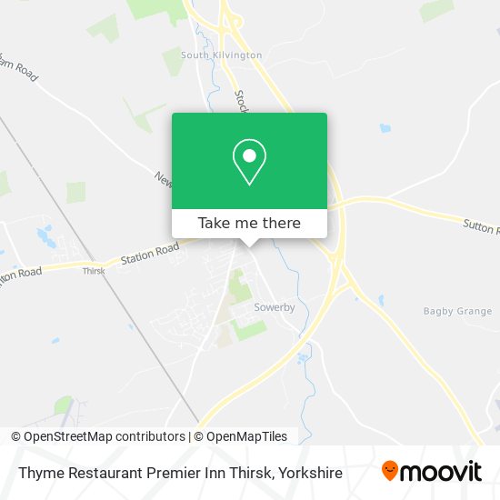 Thyme Restaurant Premier Inn Thirsk map