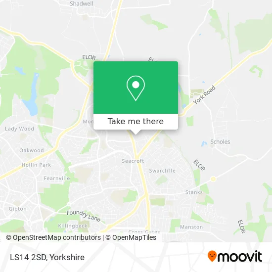 LS14 2SD map