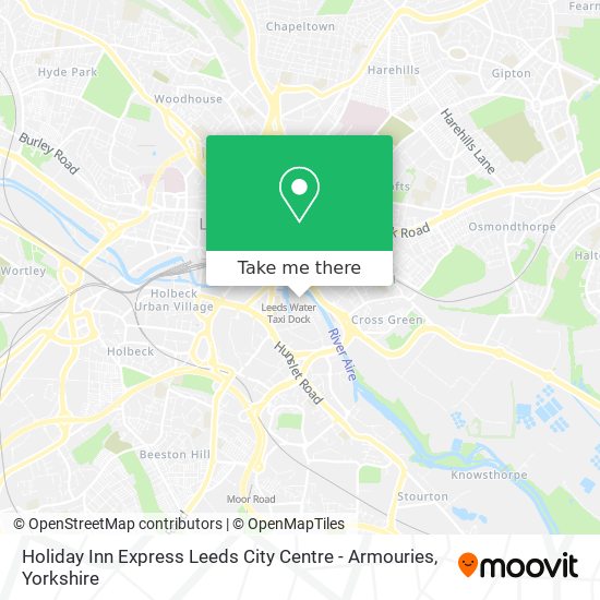 Holiday Inn Express Leeds City Centre - Armouries map