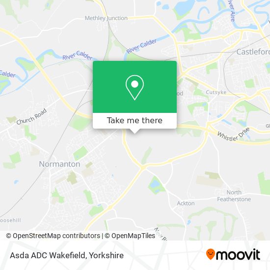 Asda ADC Wakefield map