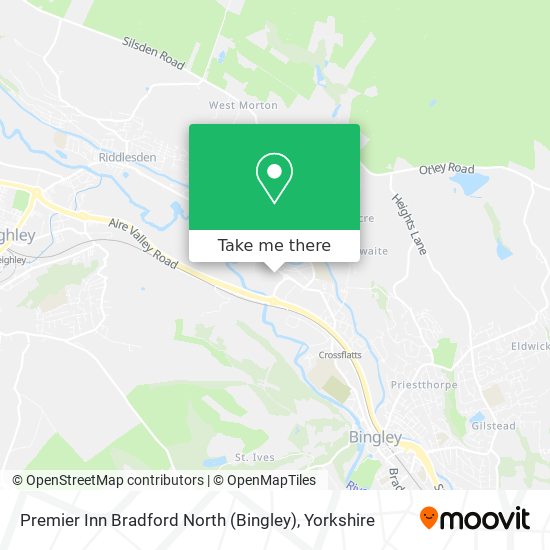 Premier Inn Bradford North (Bingley) map