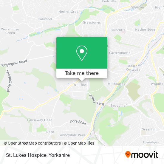 St. Lukes Hospice map