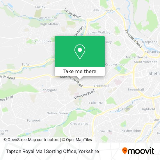 Tapton Royal Mail Sorting Office map