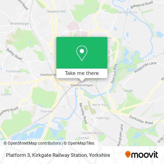 Platform 3, Kirkgate Railway Station map