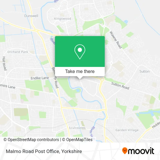Malmo Road Post Office map