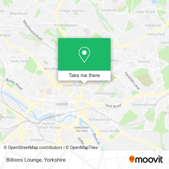 Billions Lounge map