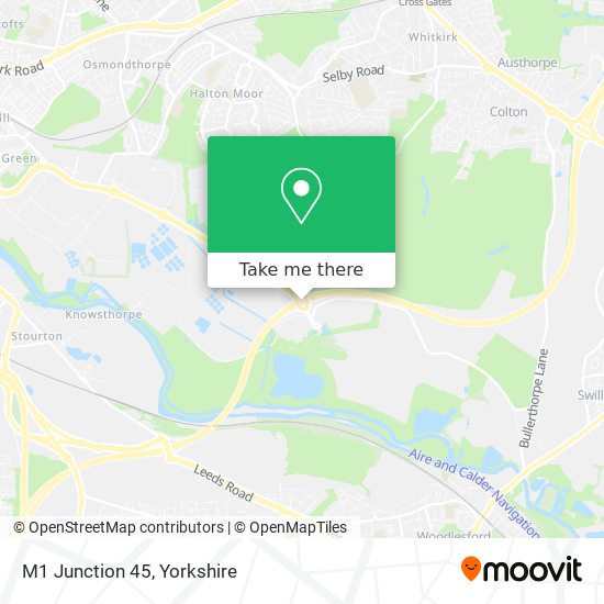 M1 Junction 45 map