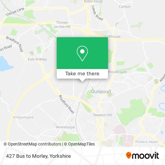 427 Bus to Morley map