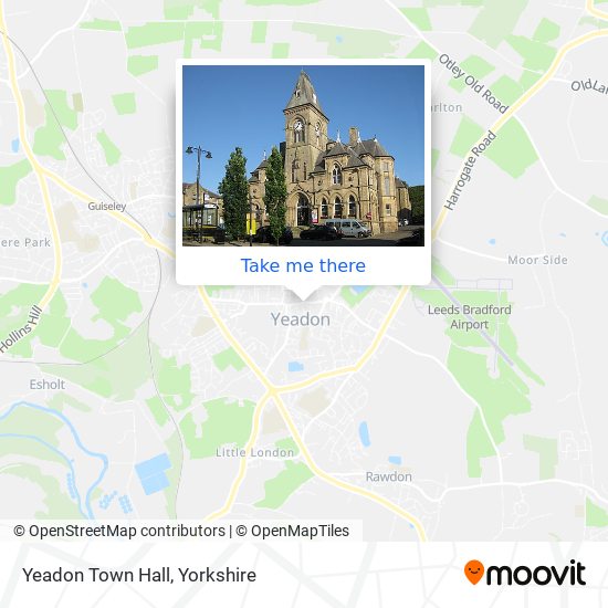 Yeadon Town Hall map