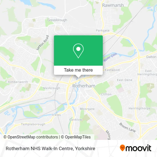 Rotherham NHS Walk-In Centre map