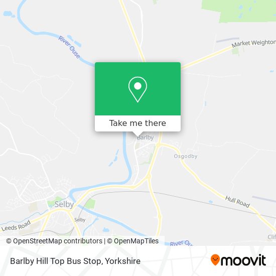 Barlby Hill Top Bus Stop map