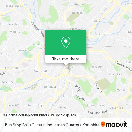 Bus Stop Ss1 (Cultural Industries Quarter) map