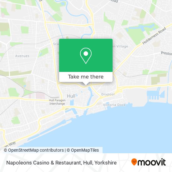 Napoleons Casino & Restaurant, Hull map