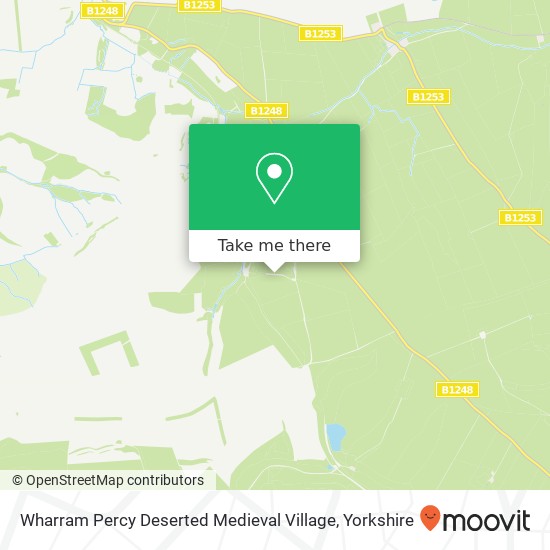 Wharram Percy Deserted Medieval Village map