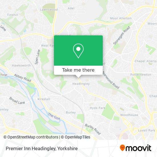 Premier Inn Headingley map