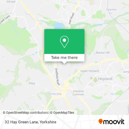 32 Hay Green Lane map