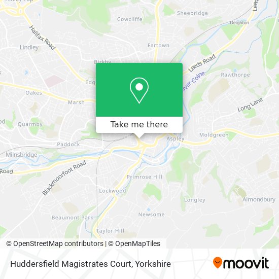Huddersfield Magistrates Court map