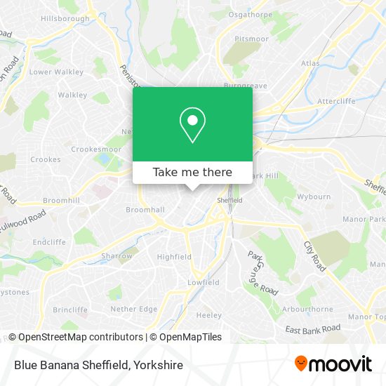 Blue Banana Sheffield map