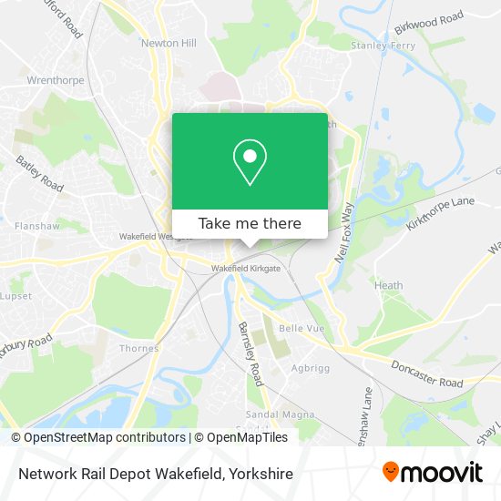 Network Rail Depot Wakefield map