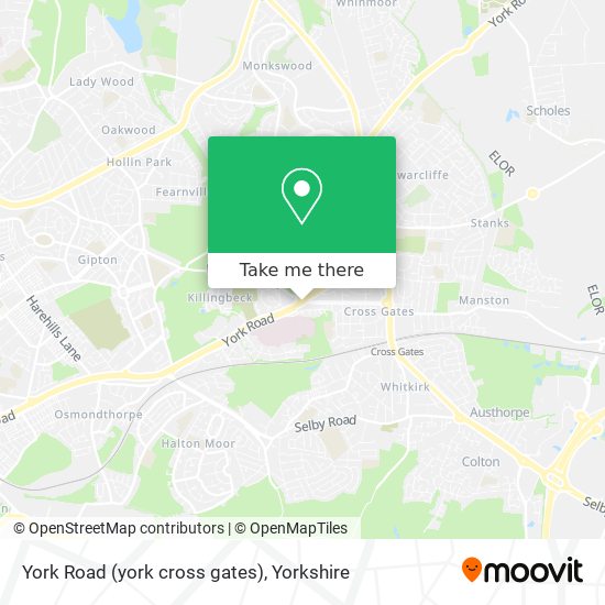 York Road (york cross gates) map