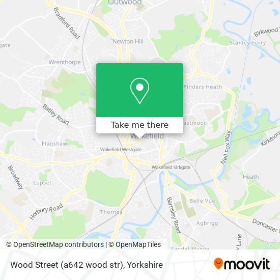 Wood Street (a642 wood str) map