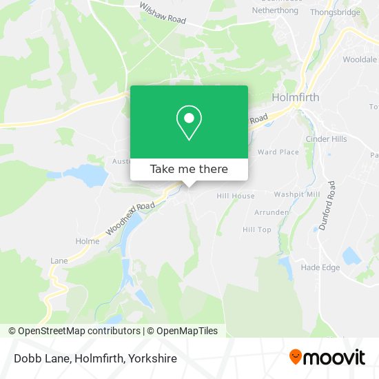 Dobb Lane, Holmfirth map