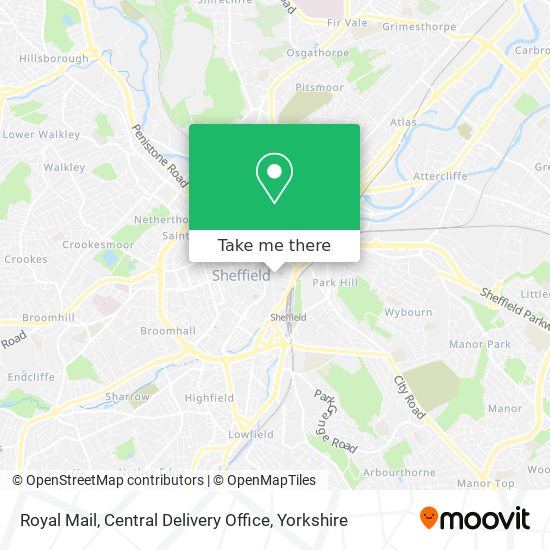 Royal Mail, Central Delivery Office map