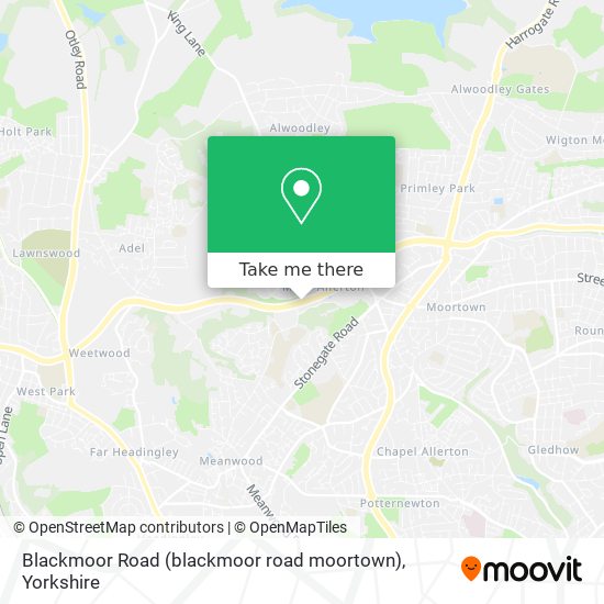 Blackmoor Road (blackmoor road moortown) map